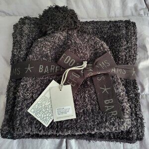 Barefoot Dreams Cozy Chic Pom Pom Beanie and Scarf Set